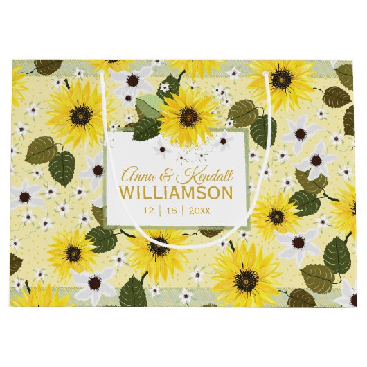 Gelbblume Große Geschenktüte (Vorderseite)