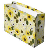 Gelbblume Große Geschenktüte (Rückseite Schrägansicht)