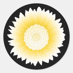 Gelbblume Runder Aufkleber