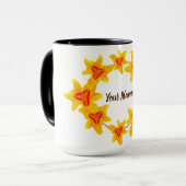 Gelbblumen Personalisiert Tasse (Vorderseite Links)