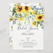 Gelbblütenblume Brautparty Einladung (Vorne/Hinten)