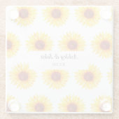 Gelbblütenblume Glasuntersetzer (Rückseite)