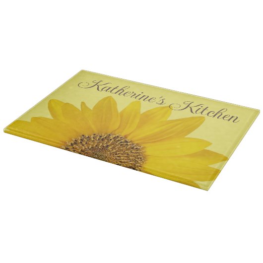 Gelbblütenblume Individuelle Name Schneidebrett (Ecke)