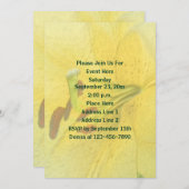 Gelbblütenblume Party Einladung (Vorne/Hinten)