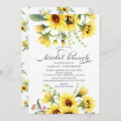 Gelbblütenbrunch Brautparty Einladung (Vorne/Hinten)