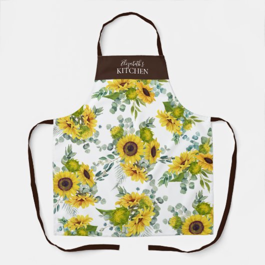 Gelbblütenfarbe Schürze (Vorderseite)