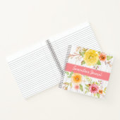 Gelbblütenfarbenes rustikales Holz mit eigenem Qua Notizblock (Innenseite)