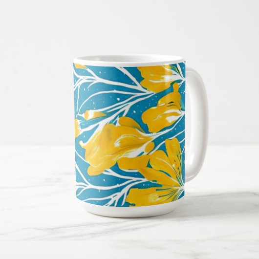 Gelbblütengarten Kaffeetasse (VorderseiteRechts)