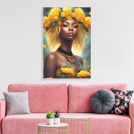 Gelbblütengarten Leinwanddruck (Insitu (Wohnzimmer))