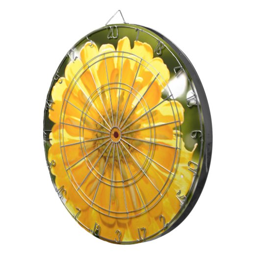 Gelbblütengelbe Blume Dartscheibe (Vorderseite rechts)