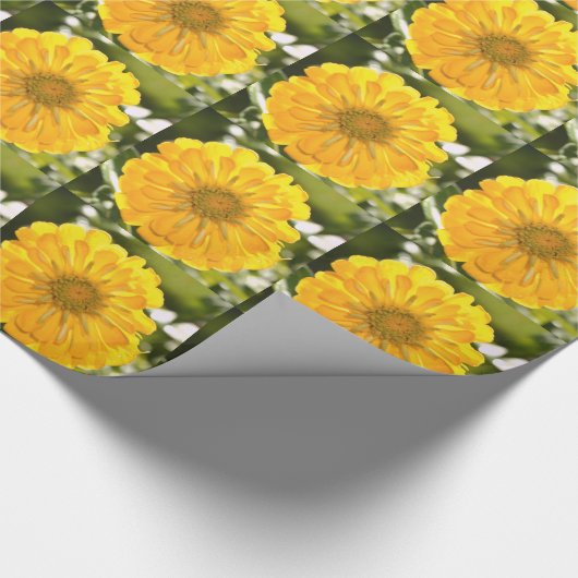 Gelbblütengelbe Blume Geschenkpapier (Ecke)