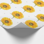 Gelbblütengelbe Blume Geschenkpapier (Ecke)