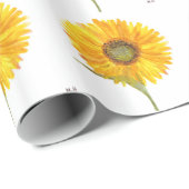 Gelbblütengelbe Blume Geschenkpapier (Rolleneckpunkt)