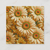 Gelbblütengelbe Gänseblümchen qr-Code Begleitkarte (Rückseite)