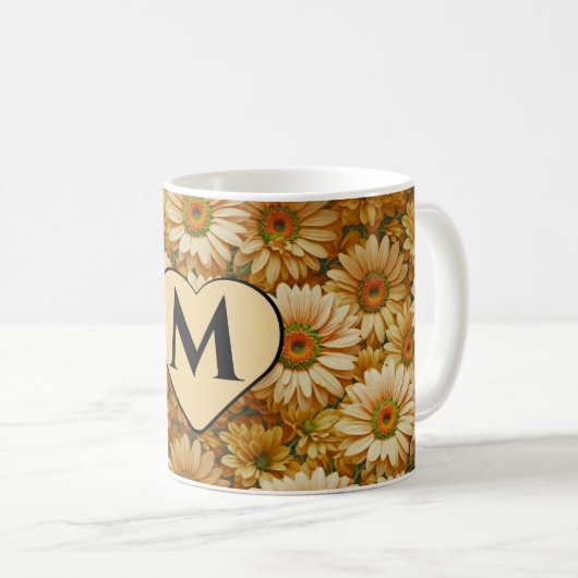 Gelbblütengelbe Gelbblütenblume Kaffeetasse (VorderseiteRechts)