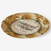 Gelbblütengelbe Gelbblütenblume Pappteller (Schrägansicht)