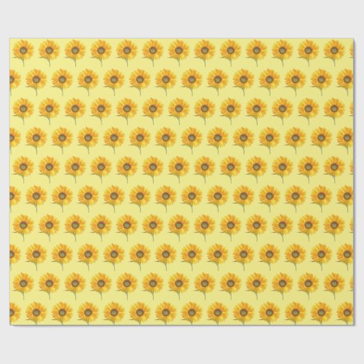 Gelbblütengelbe Wasserfarbe Sommer Rustikal Geschenkpapier (Flach)