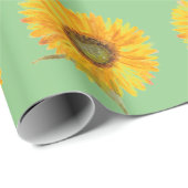 Gelbblütengelbe Wasserfarbe Sommer Rustikal Geschenkpapier (Rolleneckpunkt)