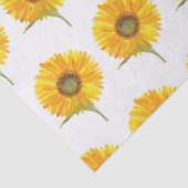 Gelbblütengelbe Wasserfarbe Sommer Rustikal Seidenpapier (Detail)