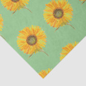 Gelbblütengelbe Wasserfarbe Sommer Rustikal Seidenpapier (Detail)