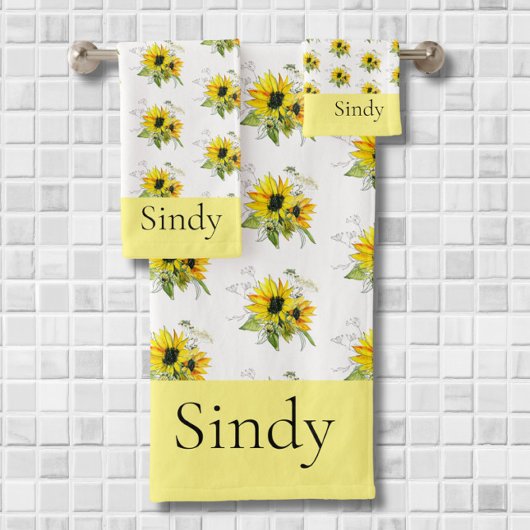 Gelbblütenhandtuch Set