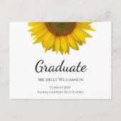 Gelbblütenklasse des Abschlusses 2023 Ankündigungspostkarte (Vorderseite)