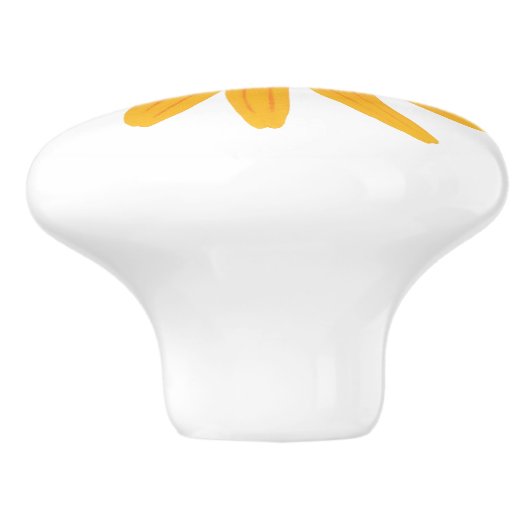 Gelbblütenknochen (gestrichen) keramikknauf (Seitenansicht)