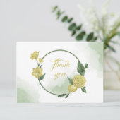 Gelbblütenkranz Dankeskarte (Stehend Vorderseite)