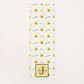 Gelbblütenmonogramm Yogamatte (Vorderseite)