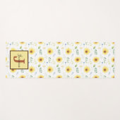 Gelbblütenmonogramm Yogamatte (Vorderseite (Horizontal))