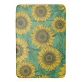 Gelbblütenmuster Badematte (Vorderseite Vertikal)