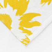 Gelbblütenmuster Fleecedecke (Ecke)