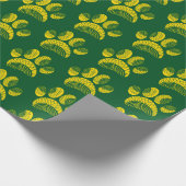 Gelbblütenmuster Geschenkpapier (Ecke)