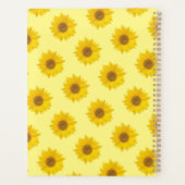 Gelbblütenmuster-Individuelle Name Planer (Rückseite)