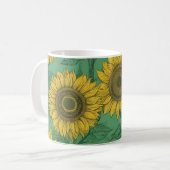 Gelbblütenmuster Kaffeetasse (Vorderseite Links)