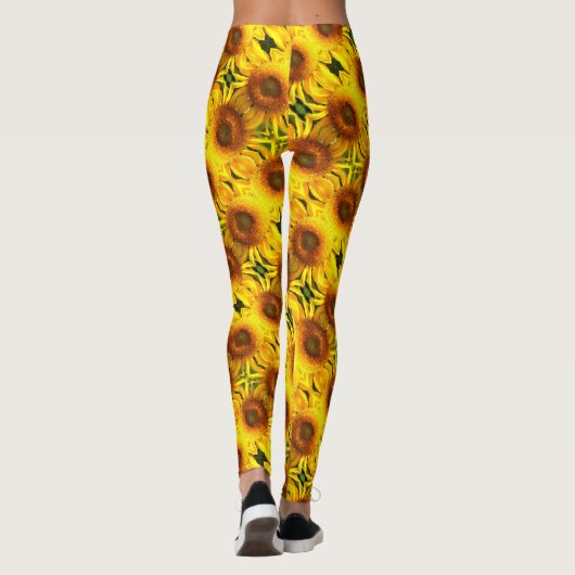 Gelbblütenmuster Leggings (Rückseite)