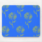 Gelbblütenmuster Mousepad (Vorne)