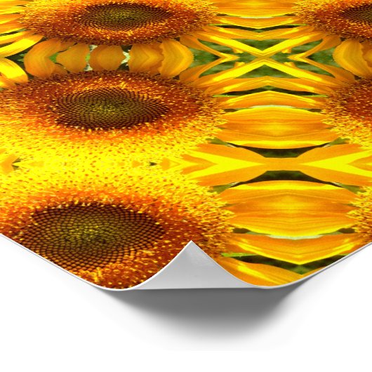 Gelbblütenmuster Poster (Ecke)