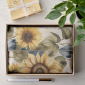 Gelbblütenmuster Seidenpapier (Geschenk)