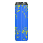 Gelbblütenmuster Thermosbecher (Rückseite)