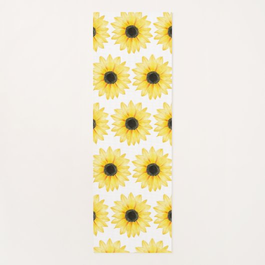 Gelbblütenmuster Yogamatte (Vorderseite)
