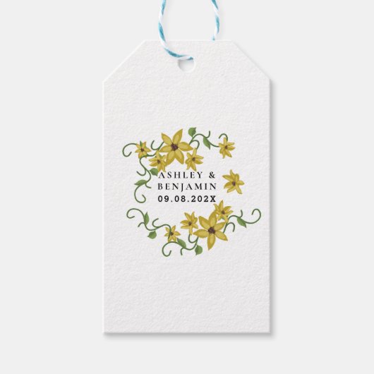 Gelbblütenöl, botanisch, handgezogen geschenkanhänger (Vorderseite)