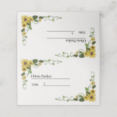 Gelbblütenöl, botanisch, handgezogen platzkarte (Außenseite Aufgefaltet)