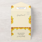 Gelbblütenorange Alles in einer Hochzeitsreise All In One Einladung (Außenbereich)