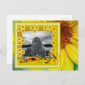 Gelbblütenrahmen für das Foto Postkarte (Vorne/Hinten)