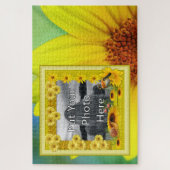 Gelbblütenrahmen für das Foto Puzzle (Vertikal)