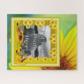 Gelbblütenrahmen für das Foto Puzzle (Horizontal)