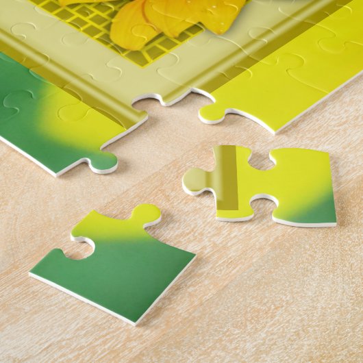 Gelbblütenrahmen für das Foto Puzzle (Seite)