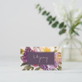 Gelbblütenschneegewächse Burgund Wasserfarbenflora Visitenkarte (Stehend Vorderseite)