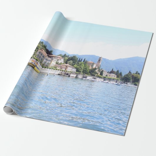 GELBBOOT IN DER NÄHE DES GEBÄUDE FESTGELEGT GESCHENKPAPIER (Ungerollt)